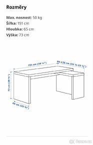 Prodáme psací stůl MALM IKEA - 2