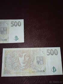 BANKOVKY 500 KČ 2009, NEJVZÁCNĚJŠÍ VARIANTY VČ. CHYBOTISKU - 2