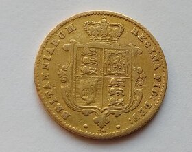 Zlatý 1/2 Sovereign / Půl Libra 1866 - Mladá Victoria. - 2