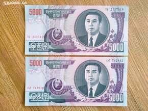 Severní Korea - 5 000 won s Kimem - 2