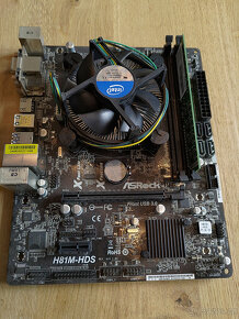 Základní deska Asrock H81M-HDS + Intel Pentium 3GHz + 2GB RA - 2