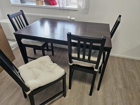 Jídelní stůl IKEA VANGSTA 120/180x75cm, 4x židle STEFAN - 2