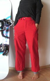 Kvalitní červené dámské snow kalhoty 10.000 XS/S - 2