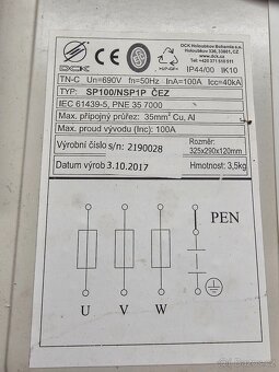 DCK Skříň SP100/NSP1P na sloup, 3xpoj. spodek 00 ČEZ - 2