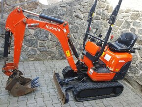 Kubota K008-3 + 1x lžíce, r.v. 2018, 2082 mth, TOP stav - 2