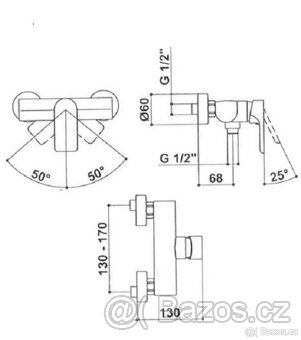 Sprchová baterie + sprcha zn. RAF - 2