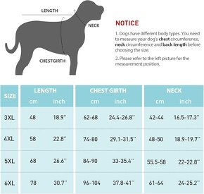 Nový  kabát pro velké psy 4xl - 2
