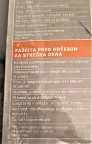 Nabízím ochranu proti hmyzu na střešní okno 1,1x 1,6 m - 2