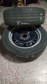 Prodám 2ks disky s letními pneumatikami 205/55 r16 - 2