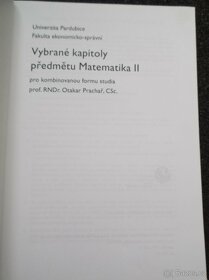 Vybrané kapitoly předmětu matematika 2–Univerzita Pardubice - 2