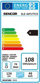 Televize SENCOR - SLE 49F57TCS - použitá - 2
