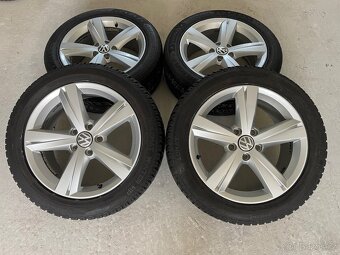 Originál Volkswagen ALU kola 5x112 r17 zimní pneu 7mm - 2