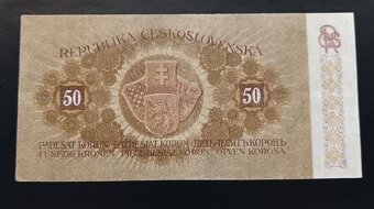 Vzácná bankovka 50k Kč 1919 - Neperforovaná - 2