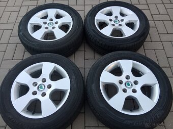 alu kola 5x112 r15 Škoda Octavia II. letní pneu 205/60/15 - 2