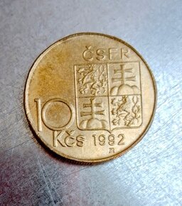 MINCE 10 KORUNA, 1992, A. RAŠÍN, Československá federativní - 2