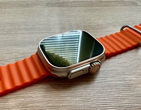 Chytré hodinky Smart Watch Ultra 2 49mm Titan oranžový řem. - 2