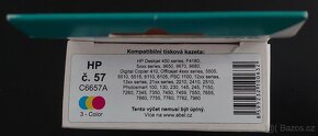 Prodám kompatibilní cartridge HP 57 C6657A barevná - 2