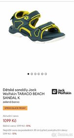 DĚTSKÉ OUTDOOROVÉ SANDÁLE JACK WOLFSKIN PC 1300,- - 2