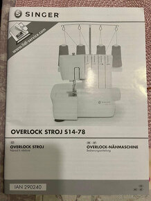 Singer -nový šicí stroj -Overlok S 14-78 . Originál krabice. - 2