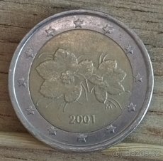 2 Euro 2001 Finsko vzácna pšeničnoražba. - 2