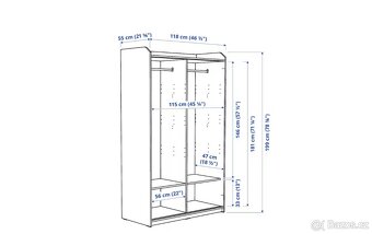 Šatní skříň IKEA Hauga - bílá - 2