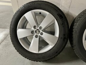 Prodám zimní sadu alu Škoda a pneu R16 5x100 - 2