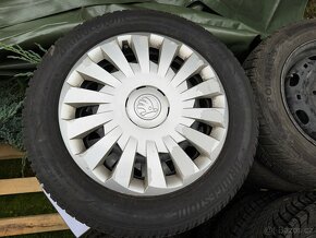 Plechové disky + zimní pneu Bridgestone 205/55 R16 - 2