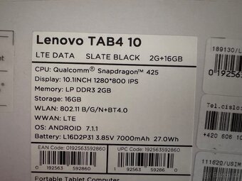 Lenovo Tab4 10 - nové nepoužité - 2