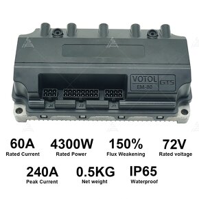 Řídící jednotka VOTOL EM80GTSP 72V 60A Boost 100A 4kW - 2