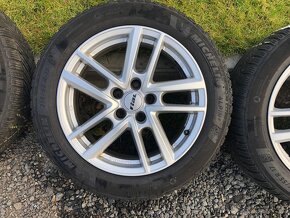 Alu kola Rial 5x112 r17, pneu 215/55/17 zimní - 2