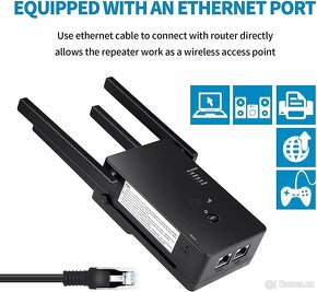 Wi-Fi Repeater, zesilovač, 1200 Mbit/s, 2x LAN, 2,4GHz /5G - 2