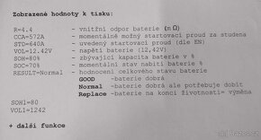 Profi analyzér ,Tester 6V a 12V autobaterií, 2 A-220Ah - 2