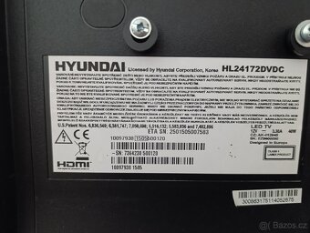 Televize HYUNDAI HL 24172 DVDC – 24” s DVD přehrávačem - 2