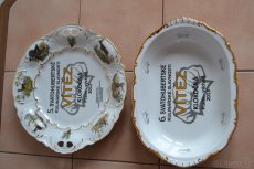 KRÁSNÉ PORCELÁNOVÉ TÁCY - myslivecký motiv-značeno - 2