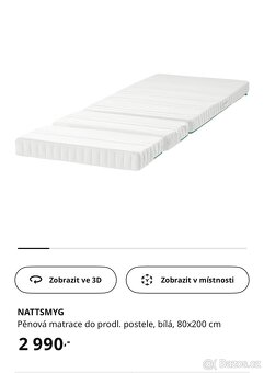 Ikea postel busunge s matrací - 2