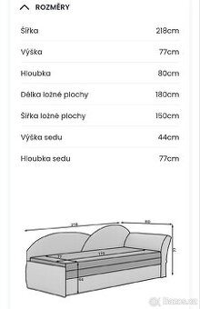 Pohovka/postel/sedačka - 2