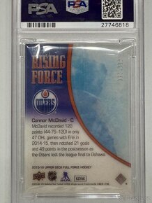 Connor McDavid Rookie, Full Force, limit 362/999, gradovaná - 2