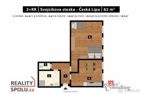 Prodej, byty/2+kk, 62 m2, Svojsíkova stezka 944/2, 47001 Čes - 2