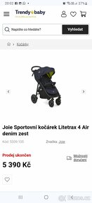 Kočárek joie litetrax 4 air - 2