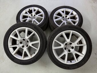 Originální ALU kola audi 5x112 r18 letní pneu 6mm - 2