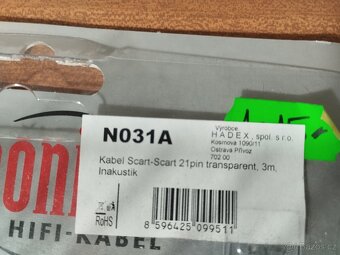 Kabel Scart 3 m, pozlacený - 2