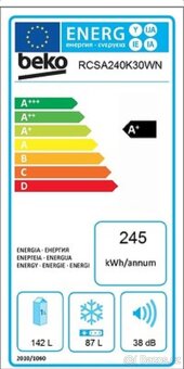 NOVÁ LEDNICE BEKO A+ 153 cm, ZÁRUKA - 2