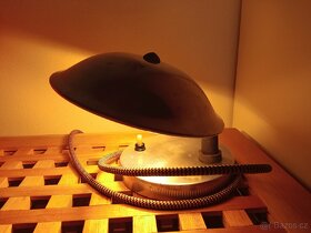 Kovová retro lampička s dobovou žárovkou - 2