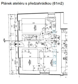 Prodej ateliéru 2+1 s terasou, předzahrádkou a parkovacím st - 2