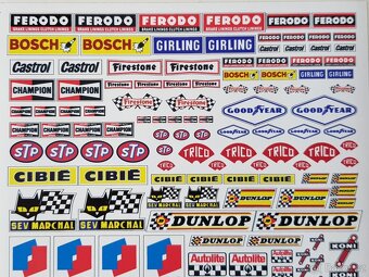 Sponsor Decal 1960´s 1/12, 1/20, 1/24 pro modeláře - 2