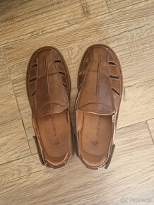 Pánské kožené letní polobotky/sandále - 2