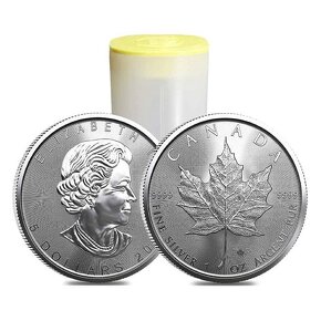 Stříbrné mince 1oz Maple Leaf + faktura - 2