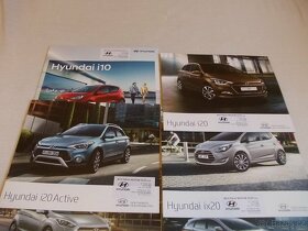 HYUNDAI - mix českých prospektů 8 kusů - 2