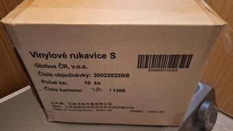 Prodám Rukavice vinylové, velikost S - 2