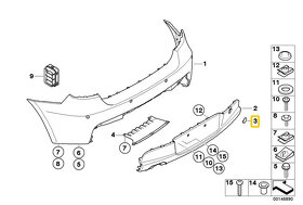 BMW 1 E87, E81 - zadní krytka, záslepka tažného oka (-M-) - 2